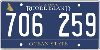 RI license plate 706259