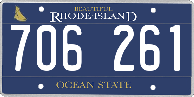RI license plate 706261