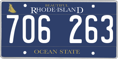 RI license plate 706263