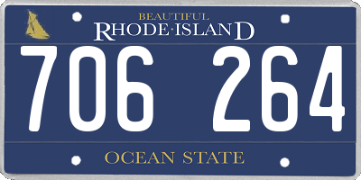 RI license plate 706264