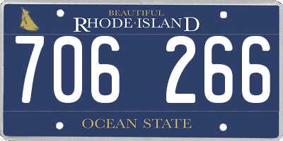 RI license plate 706266