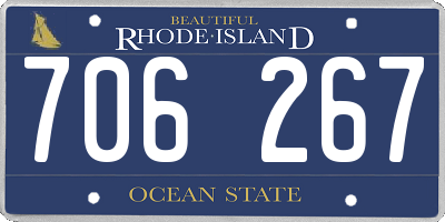 RI license plate 706267