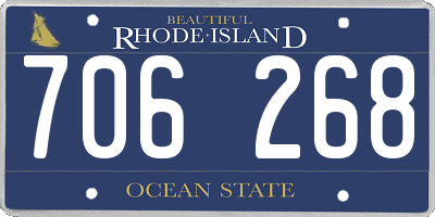 RI license plate 706268