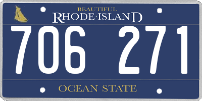 RI license plate 706271