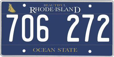 RI license plate 706272