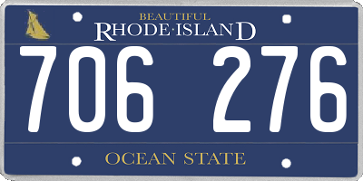 RI license plate 706276