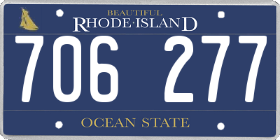 RI license plate 706277