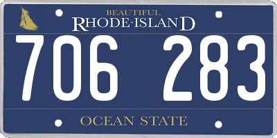 RI license plate 706283