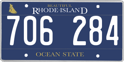 RI license plate 706284