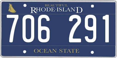 RI license plate 706291