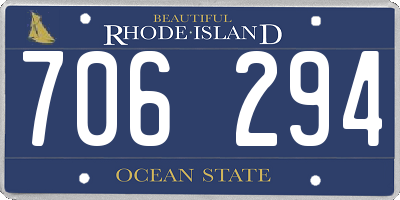 RI license plate 706294