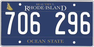 RI license plate 706296