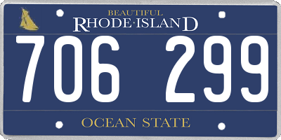 RI license plate 706299