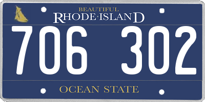 RI license plate 706302