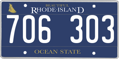 RI license plate 706303