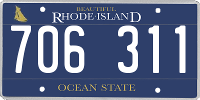 RI license plate 706311