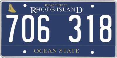 RI license plate 706318