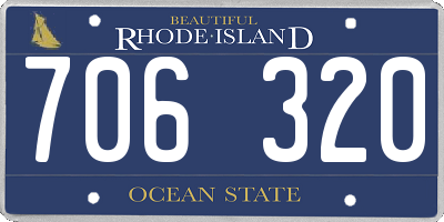 RI license plate 706320