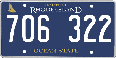 RI license plate 706322