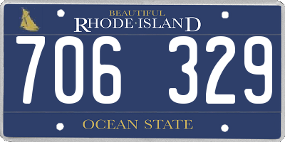 RI license plate 706329