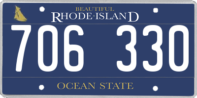 RI license plate 706330