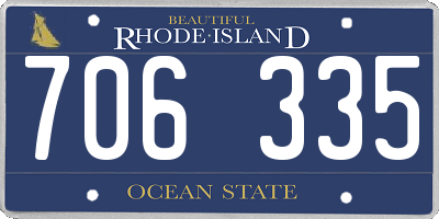 RI license plate 706335