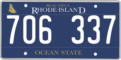 RI license plate 706337