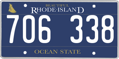 RI license plate 706338