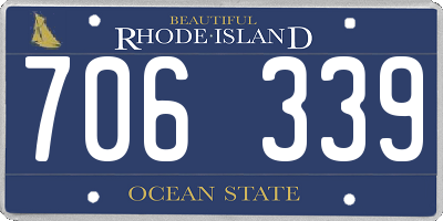 RI license plate 706339