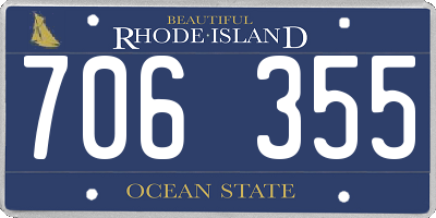 RI license plate 706355