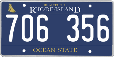 RI license plate 706356