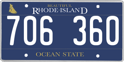 RI license plate 706360