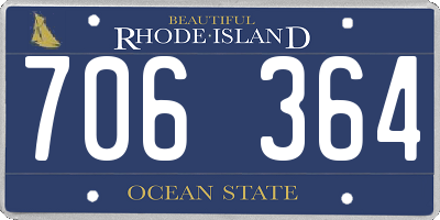 RI license plate 706364