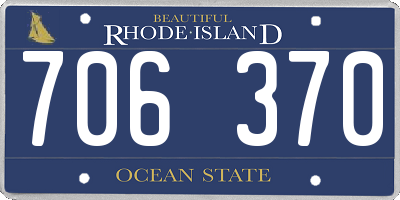 RI license plate 706370
