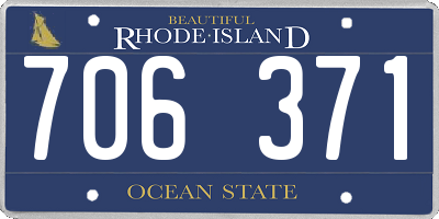 RI license plate 706371
