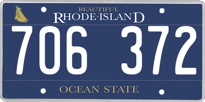 RI license plate 706372