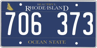 RI license plate 706373