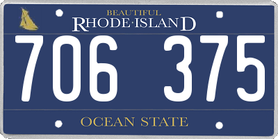 RI license plate 706375
