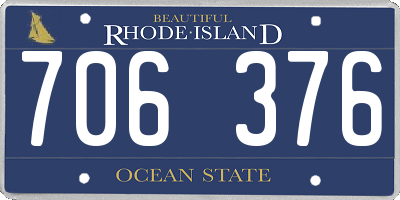 RI license plate 706376
