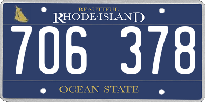 RI license plate 706378