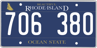 RI license plate 706380