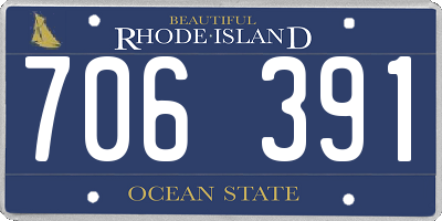 RI license plate 706391