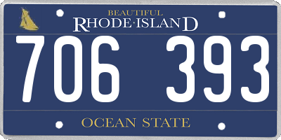 RI license plate 706393