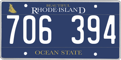 RI license plate 706394