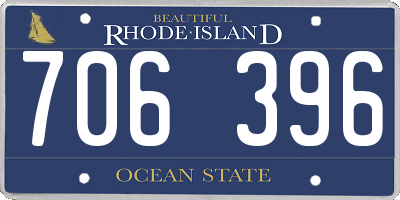 RI license plate 706396