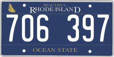 RI license plate 706397