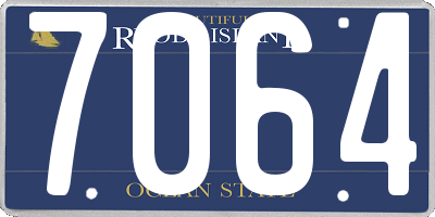 RI license plate 7064