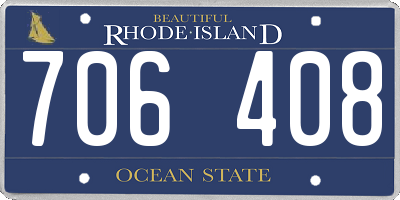 RI license plate 706408