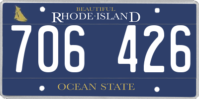RI license plate 706426