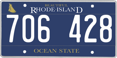 RI license plate 706428